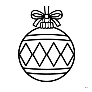 a round bauble with a ribbon