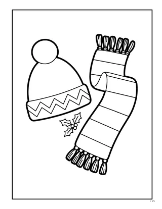 a knitted cap and scarf